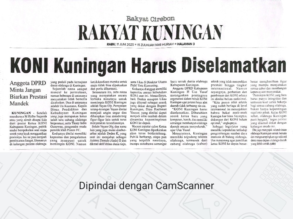 KONI Kuningan Harus Diselamatkan
