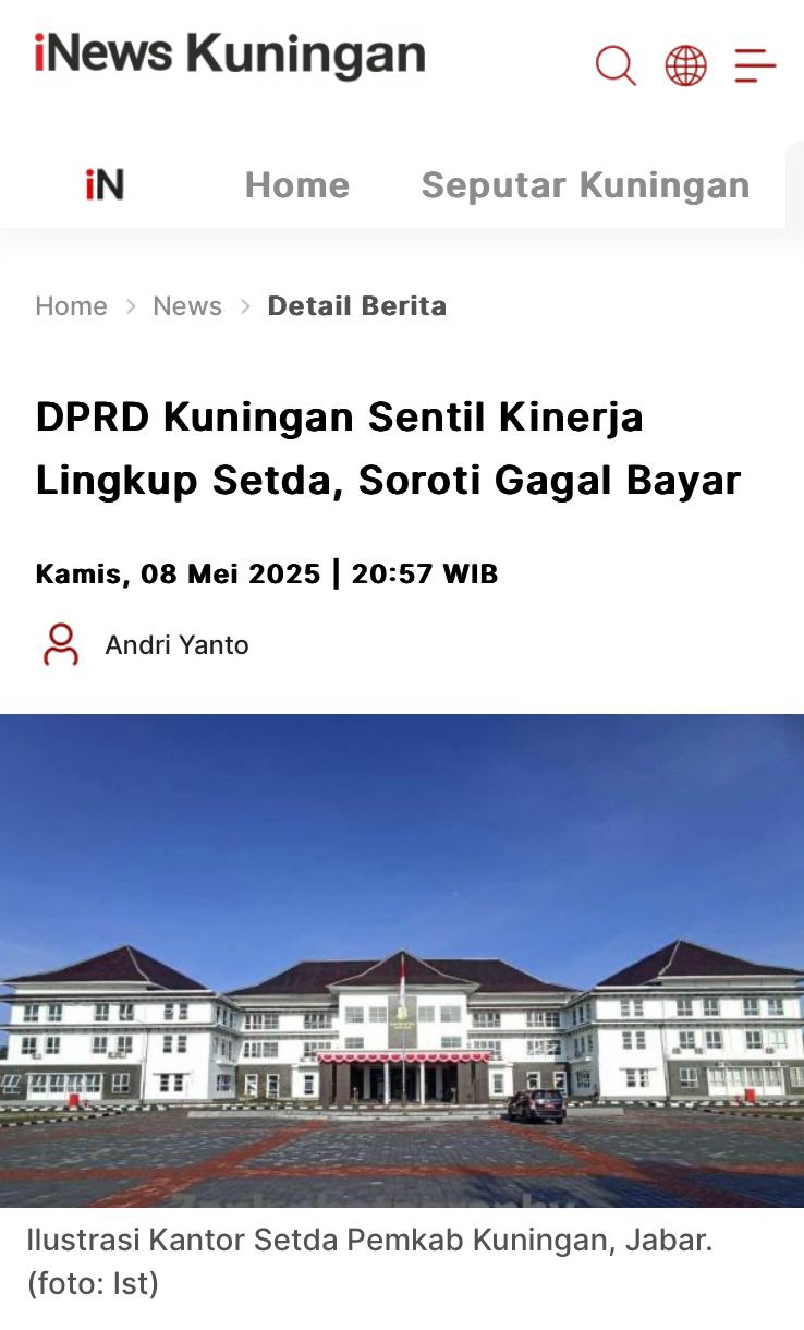 DPRD Kuningan Sentil Kinerja Lingkup Setda, Soroti Gagal Bayar