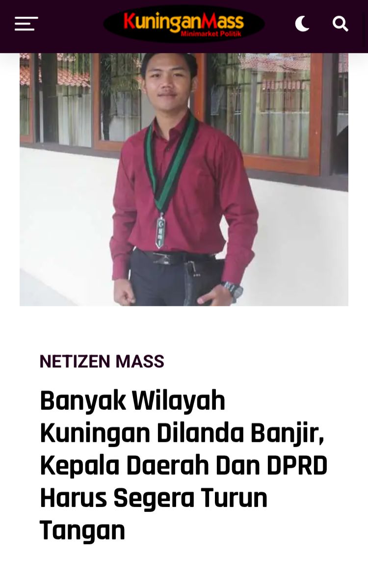 Banyak Wilayah Kuningan Dilanda Banjir, Kepala Daerah Dan DPRD Harus Segera Turun Tangan