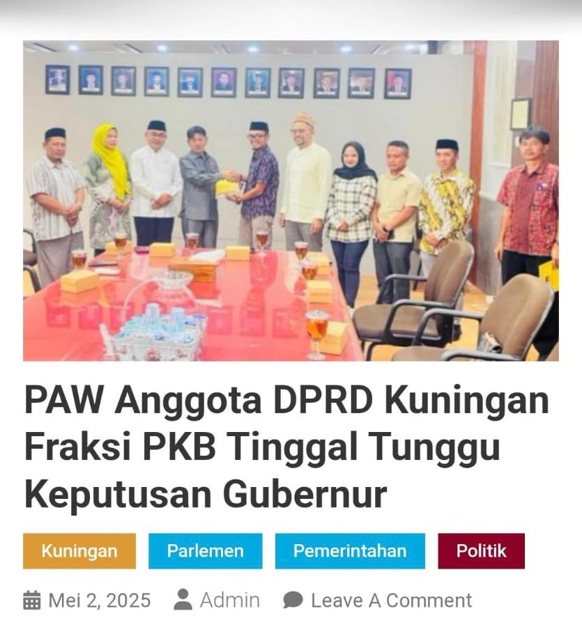 PAW Anggota DPRD Kuningan Fraksi PKB Tinggal Tunggu Keputusan Gubernur