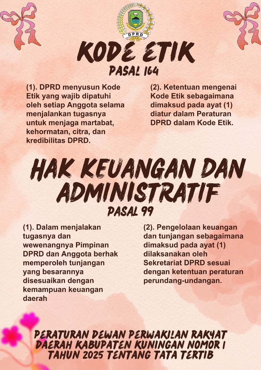 Kode Etik dan Hak Keuangan dan Administratif