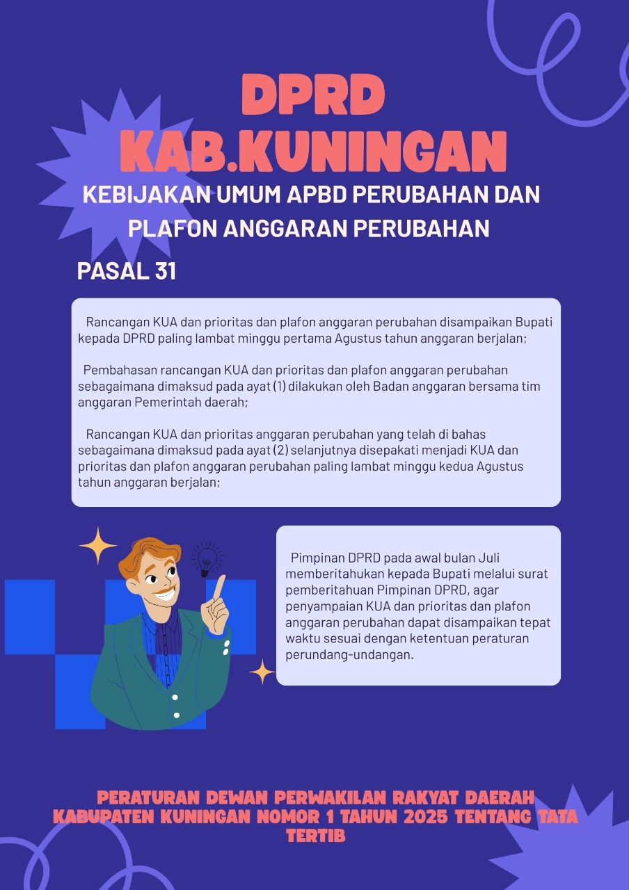 KEBIJAKAN UMUM APBD PERUBAHAN DAN PLAFON ANGGARAN PERUBAHAN