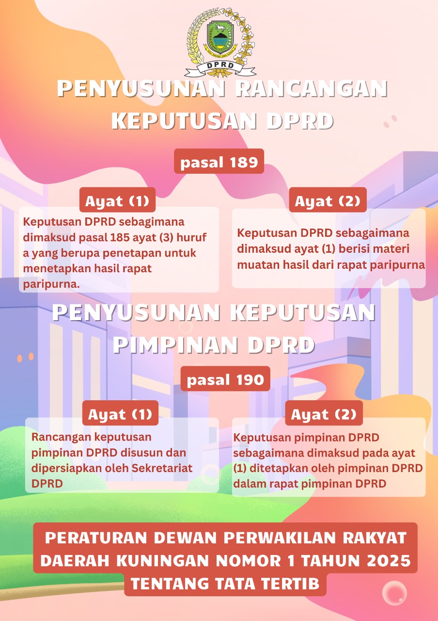 Penyusunan Rancangan Keputusan DPRD